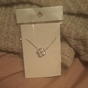 Elegant Silver Flower Pendant Necklace